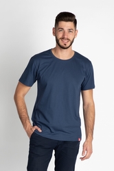 Bavlněné triko CityZen, modré, kulatý výstřih 