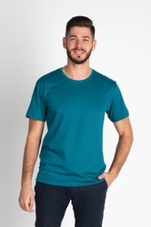Bavlněné triko CityZen, petrolejová barva, kulatý výstřih